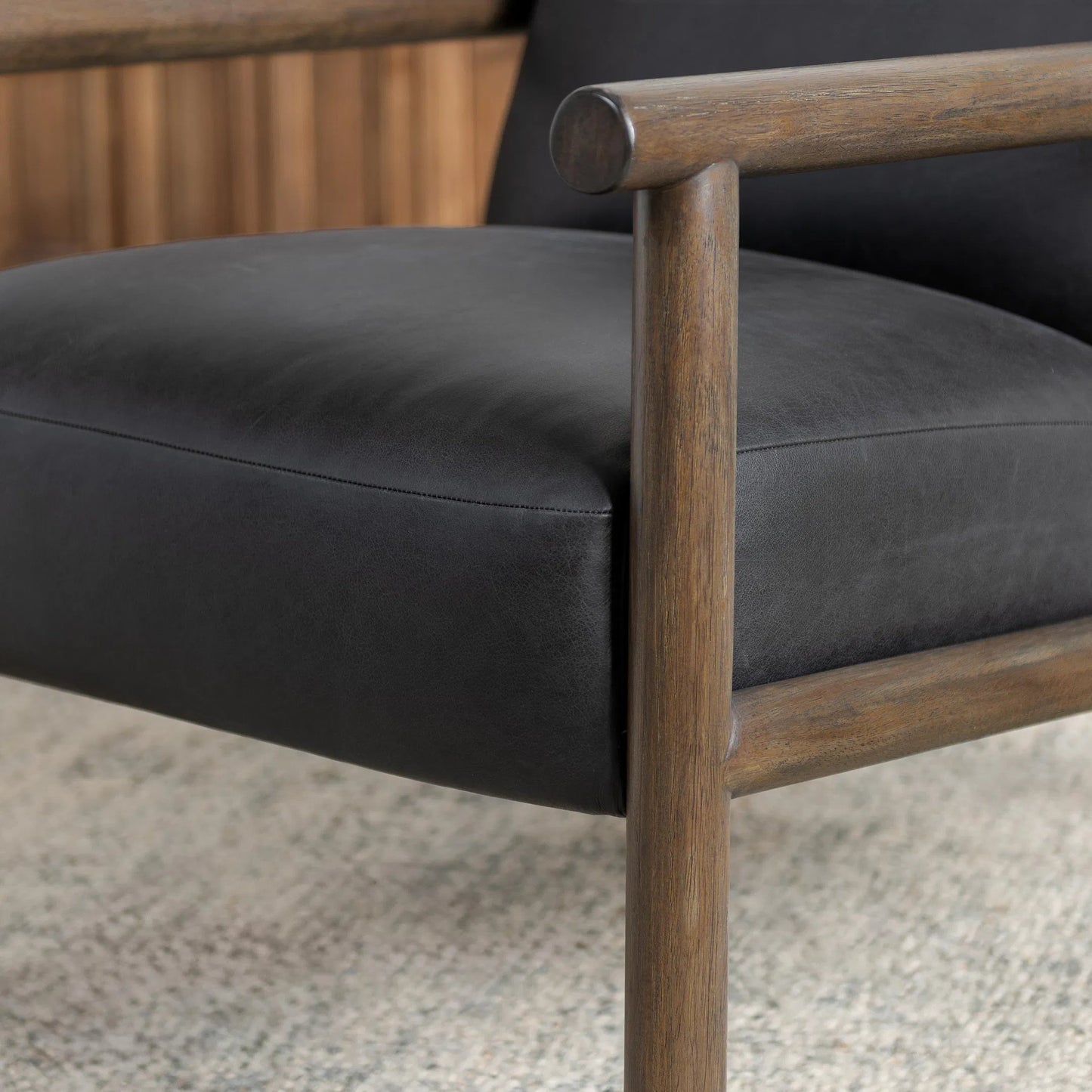 014 SI-2259100 | Closeup | Azoria Leather Accent Chair by Classic Home. Made from unique in a modern style.