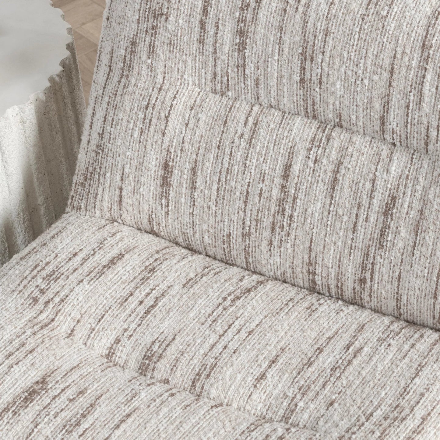 007 SI-2303307 | Closeup | Crandall Upholstered Fabric Swivel Accent Chair by Classic Home. Made from 90% polyester, 10% acrylic, oak wood in a transitional style.