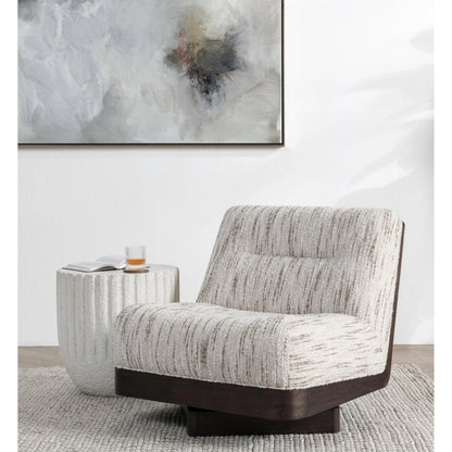 Crandall Upholstered Fabric Swivel Accent Chair by Classic Home. Made from 90% polyester, 10% acrylic, oak wood in a transitional style.
