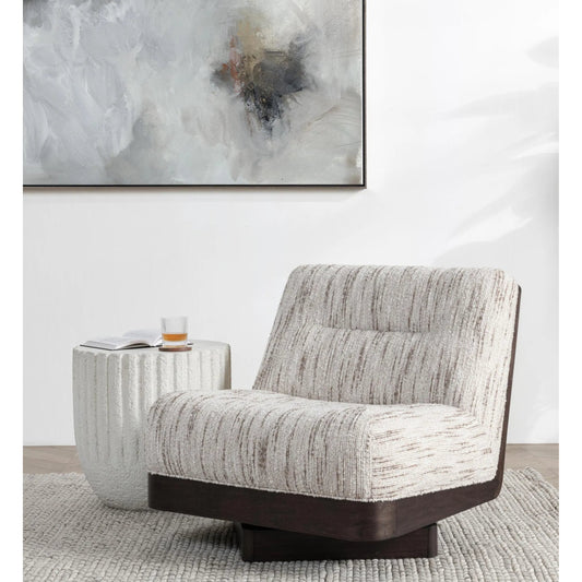 Crandall Upholstered Fabric Swivel Accent Chair by Classic Home. Made from 90% polyester, 10% acrylic, oak wood in a transitional style.