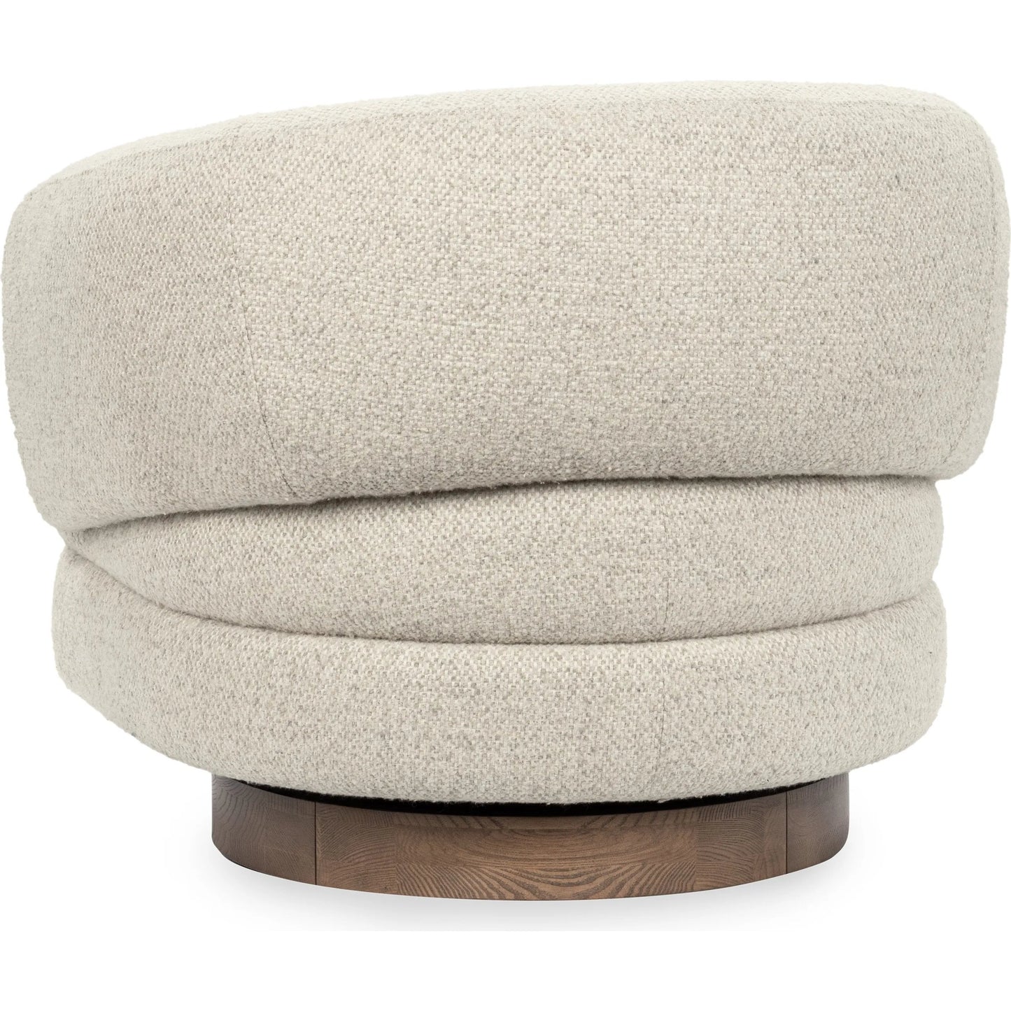 003 SI-2353742 | Additional Silo | Chassia Upholstered Swivel Chair by Classic Home in beige. Made from 95% polyester, 5% wool, ash wood in a transitional style.