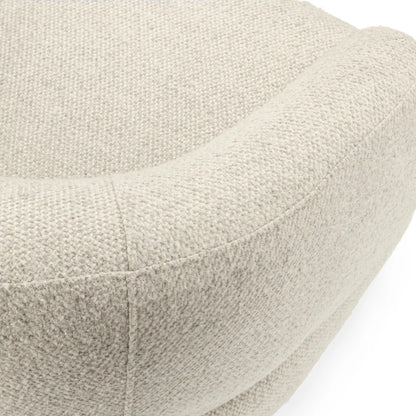 Chassia Upholstered Swivel Chair by Classic Home in beige. Made from 95% polyester, 5% wool, ash wood in a transitional style.