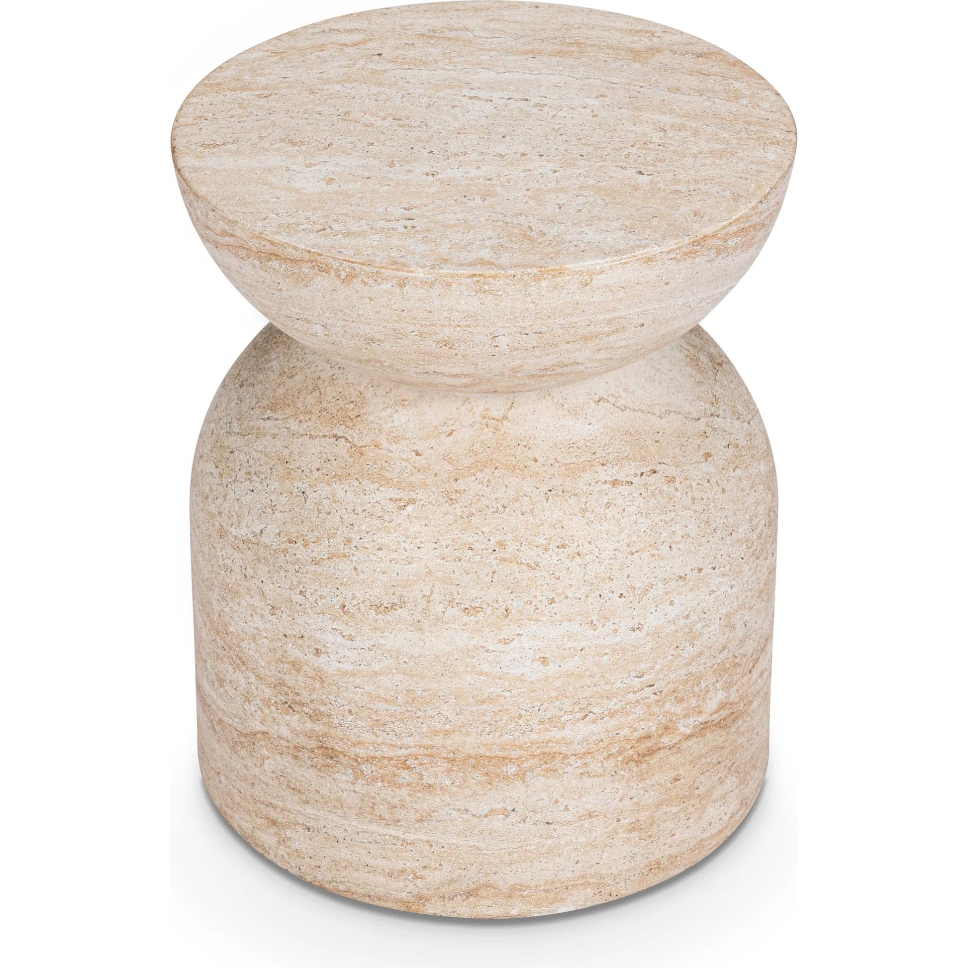 Ridgewood Concrete Outdoor Stool by Classic Home. Made from glass fiber reinforced concrete in a transitional style.
