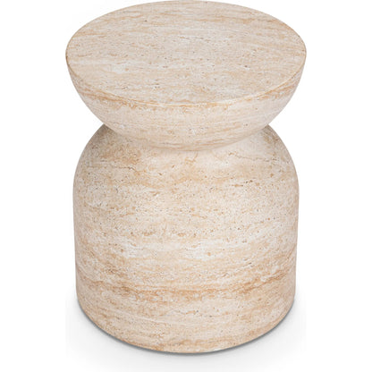 Ridgewood Concrete Outdoor Stool by Classic Home. Made from glass fiber reinforced concrete in a transitional style.