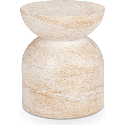 Ridgewood Concrete Outdoor Stool by Classic Home. Made from glass fiber reinforced concrete in a transitional style.