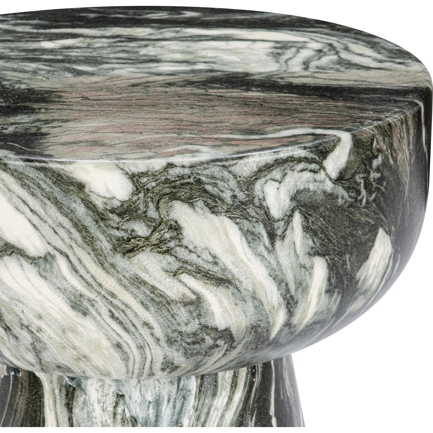 005 SI-2353744 | Closeup | Merz Outdoor Stool by Classic Home in black. Made from glass fiber reinforced concrete in a modern style.