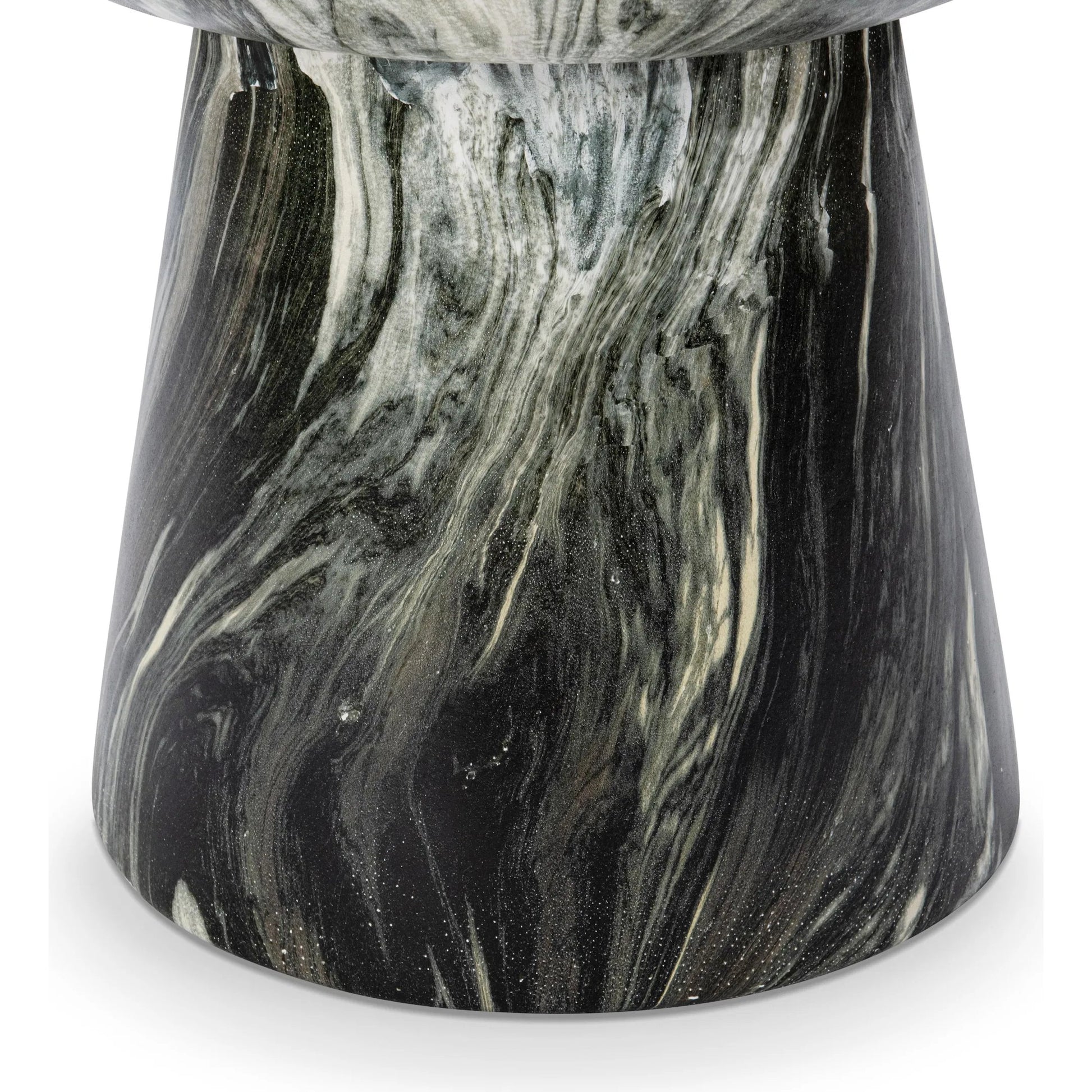 Merz Outdoor Stool by Classic Home in black. Made from glass fiber reinforced concrete in a modern style.
