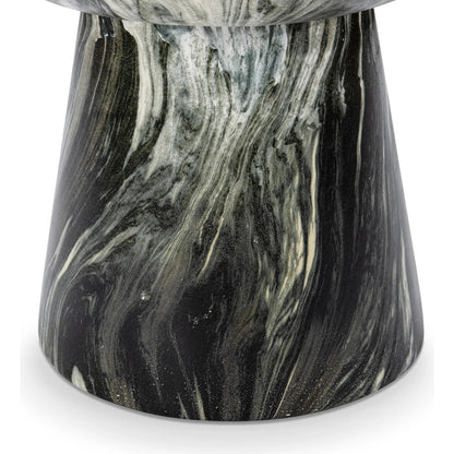 Merz Outdoor Stool by Classic Home in black. Made from glass fiber reinforced concrete in a modern style.