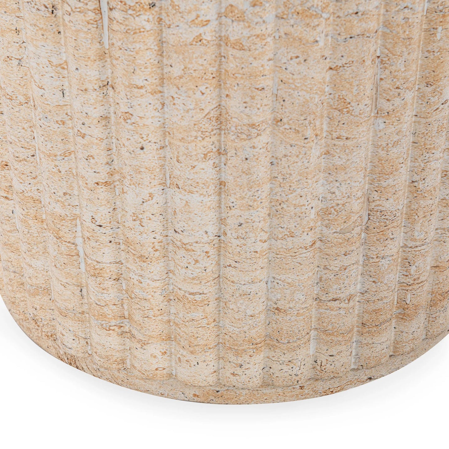 005 SI-2353745 | Closeup | Selah Outdoor Concrete Stool by Classic Home. Made from glass fiber reinforced concrete in a transitional style.
