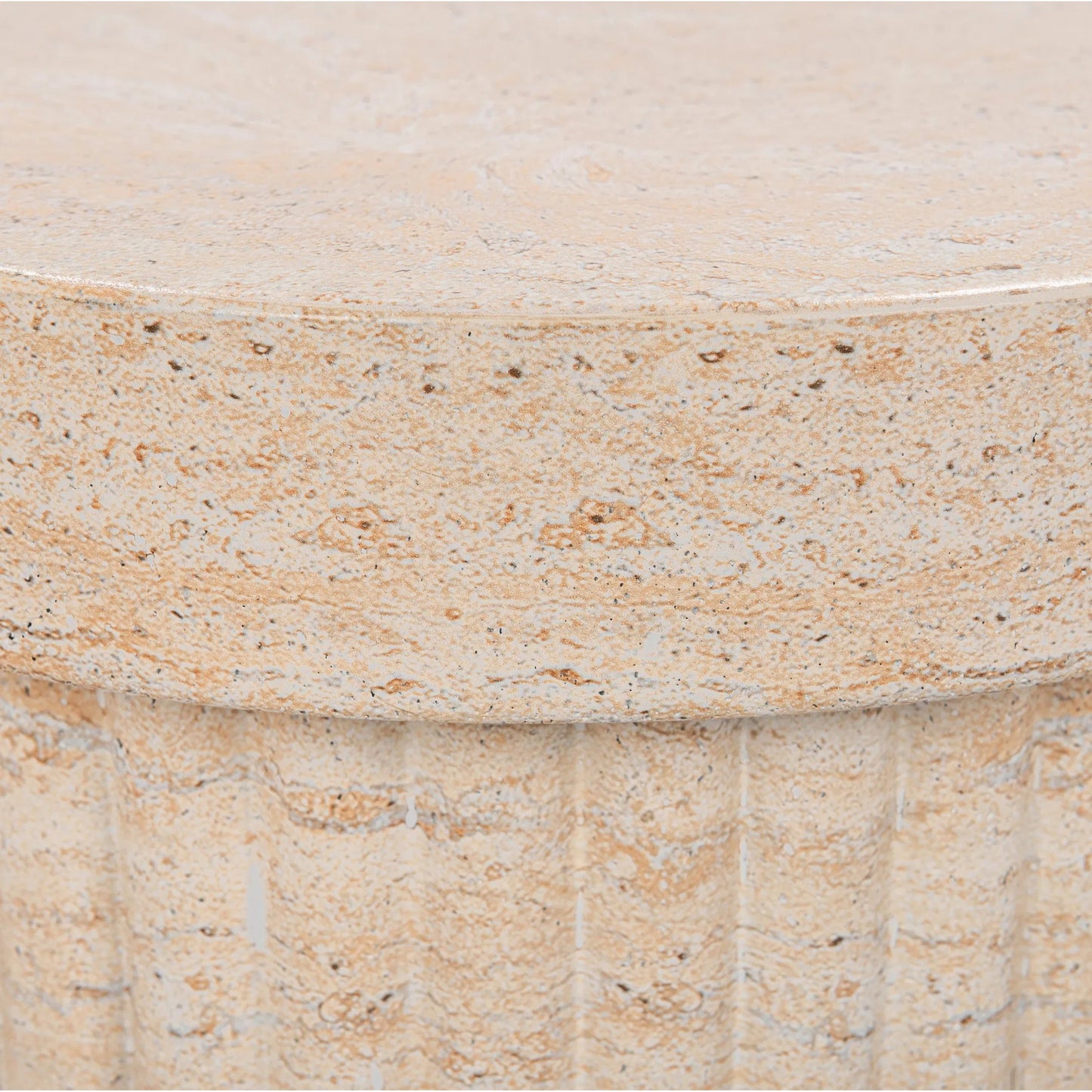 004 SI-2353745 | Closeup | Selah Outdoor Concrete Stool by Classic Home. Made from glass fiber reinforced concrete in a transitional style.
