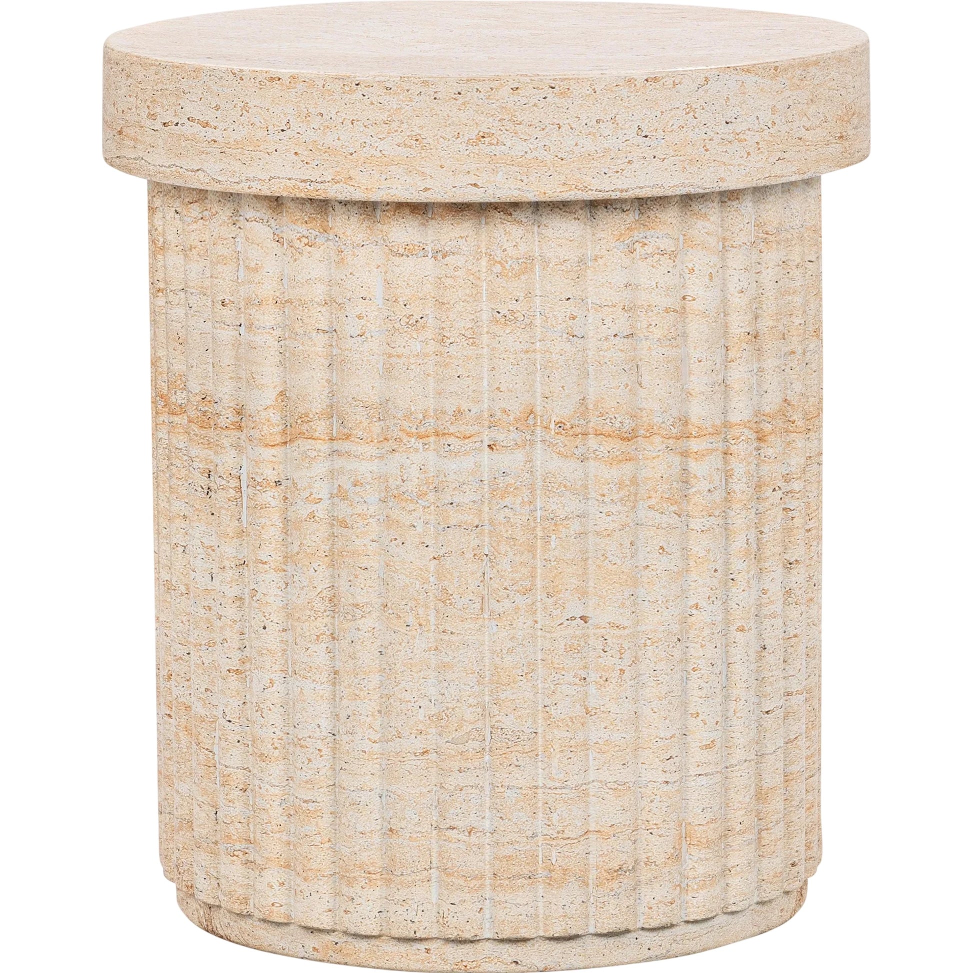 Selah Outdoor Concrete Stool by Classic Home. Made from glass fiber reinforced concrete in a transitional style.
