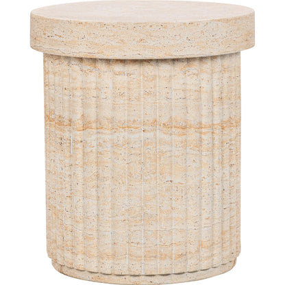 Selah Outdoor Concrete Stool by Classic Home. Made from glass fiber reinforced concrete in a transitional style.