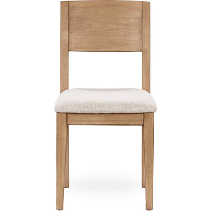 Allegra Reclaimed Pine Wood Dining Chairs (Set of 2) by Kosas Home in natural. Made from reclaimed pine in a unique style.