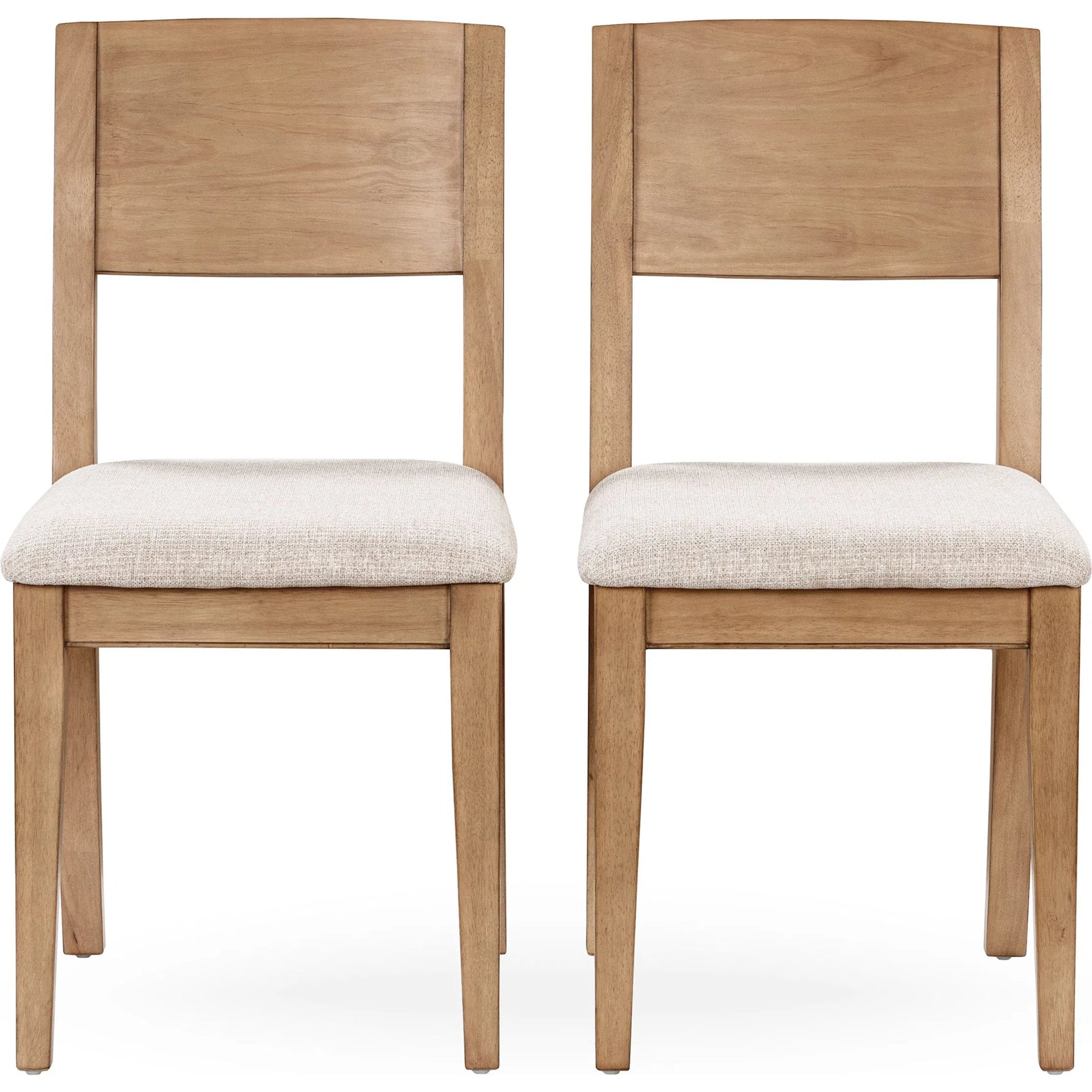 Allegra Reclaimed Pine Wood Dining Chairs (Set of 2) by Kosas Home in natural. Made from reclaimed pine in a unique style.