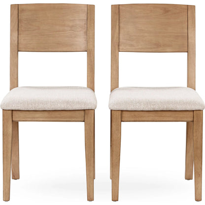 Allegra Reclaimed Pine Wood Dining Chairs (Set of 2) by Kosas Home in natural. Made from reclaimed pine in a unique style.