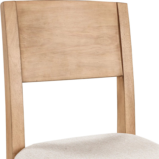 Allegra Reclaimed Pine Wood Dining Chairs (Set of 2) by Kosas Home in natural. Made from reclaimed pine in a unique style.