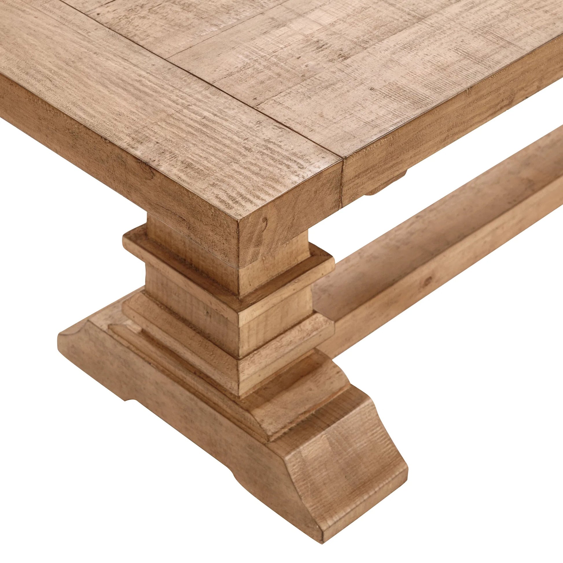 Allegra Reclaimed Pine Wood Dining Bench by Kosas Home in natural. Made from reclaimed pine in a transitional style.