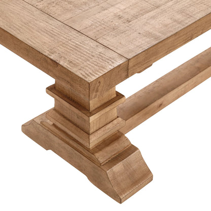 Allegra Reclaimed Pine Wood Dining Bench by Kosas Home in natural. Made from reclaimed pine in a transitional style.