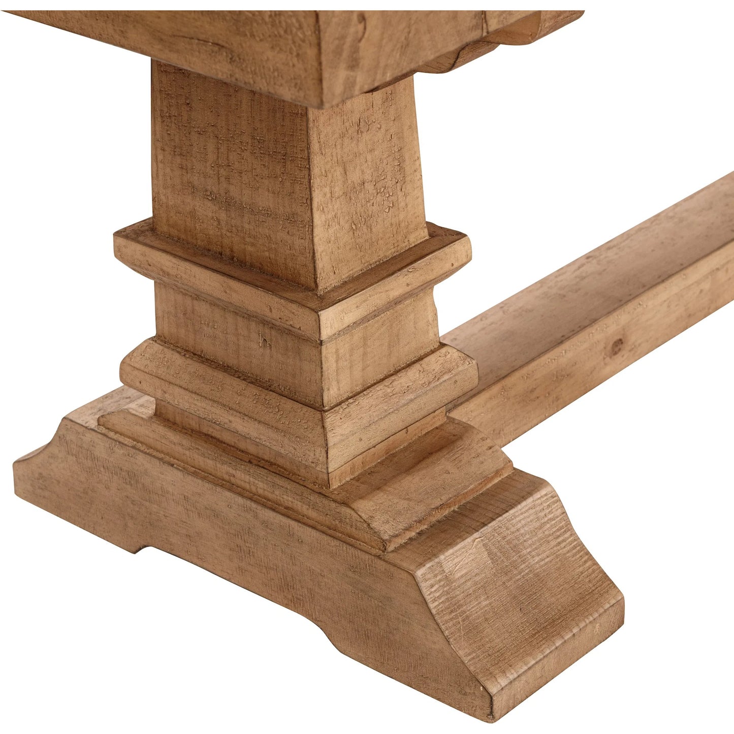 005 SI-2353774 | Closeup | Allegra Reclaimed Pine Wood Dining Bench by Kosas Home in natural. Made from reclaimed pine in a transitional style.