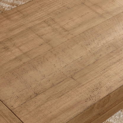 Allegra Reclaimed Pine Wood Dining Bench by Kosas Home in natural. Made from reclaimed pine in a transitional style.