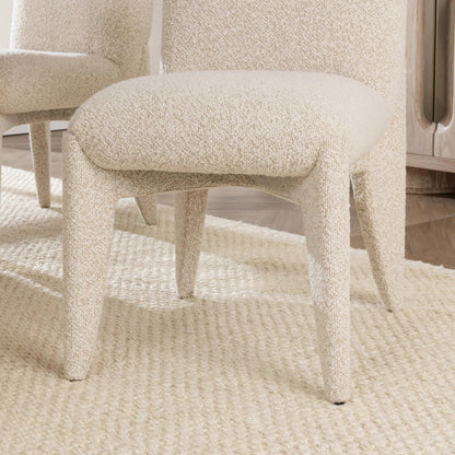 Danson Upholstered Dining Chair by Classic Home in ivory. Made from 100% polyester in a transitional style.