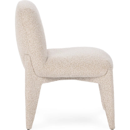 Danson Upholstered Dining Chair by Classic Home in ivory. Made from 100% polyester in a transitional style.