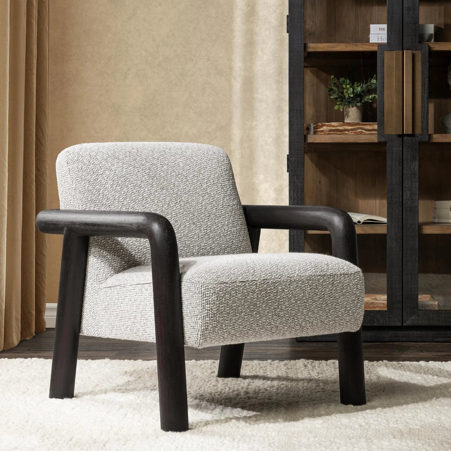 021 SI-2388534 | Lifestyle | Reyna Upholstered Fabric Accent Chair by Classic Home. Made from unique in a modern style.