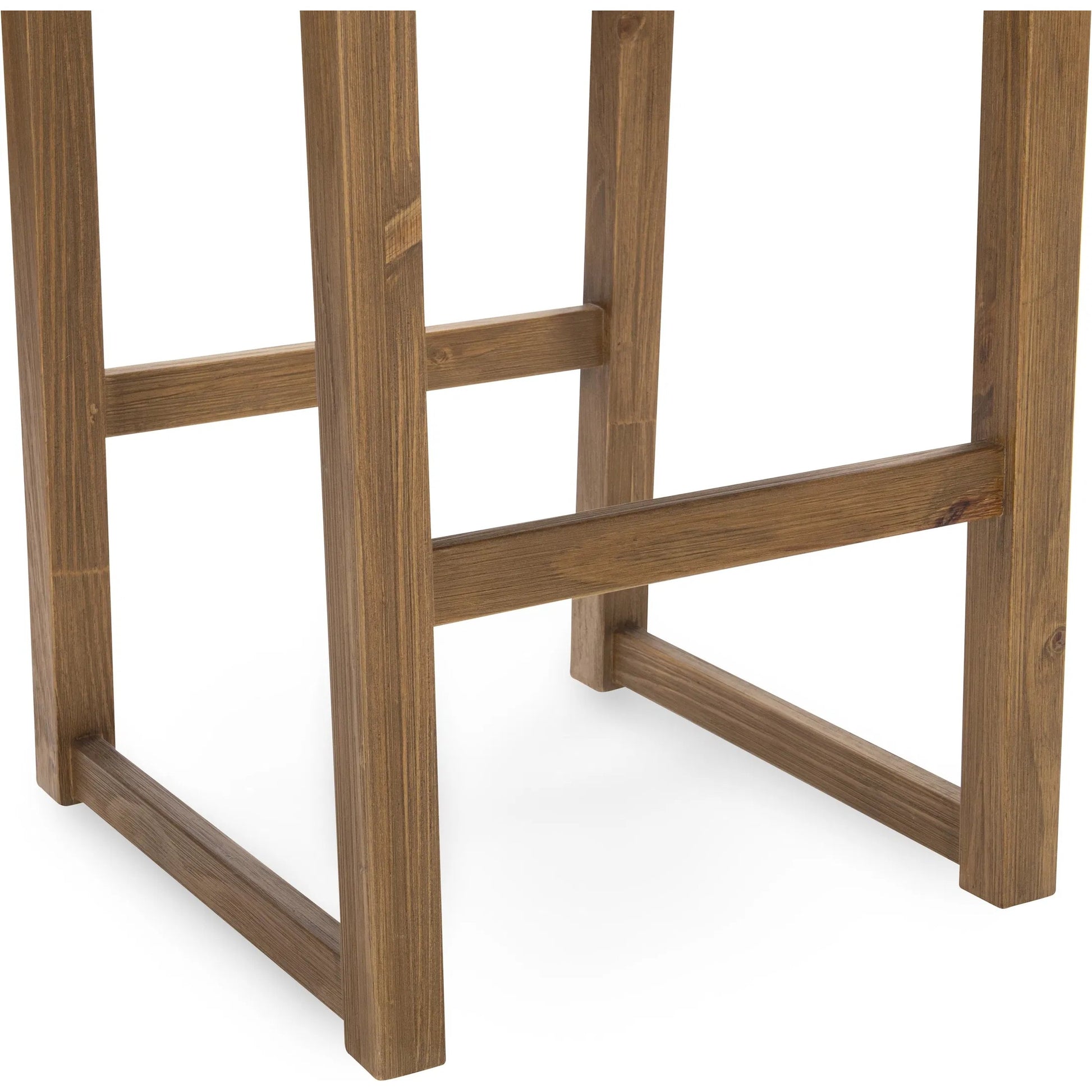 Fenmore Counter Stool by Kosas Home in honey brown. Made from pine wood in a unique style.