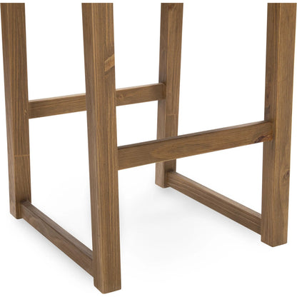 Fenmore Counter Stool by Kosas Home in honey brown. Made from pine wood in a unique style.