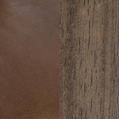 Lynden Dining Chair (Set of 2) by Classic Home in maple brown. Made from top grain leather, parawood in a traditional style.