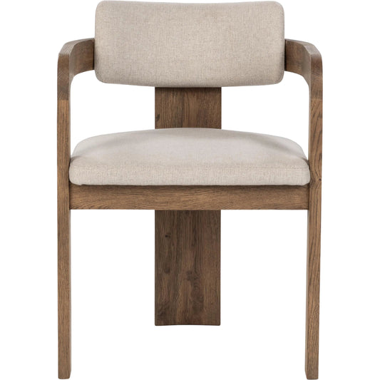 Labelle Oak Wood Dining Chair by Classic Home in tan oak. Made from oak wood, 100% polyester in a unique style.
