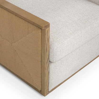 Norman Accent Chair by Classic Home in almond cocoa. Made from ash wood, 100% polyester in a transitional style.