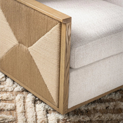 Norman Accent Chair by Classic Home in almond cocoa. Made from ash wood, 100% polyester in a transitional style.