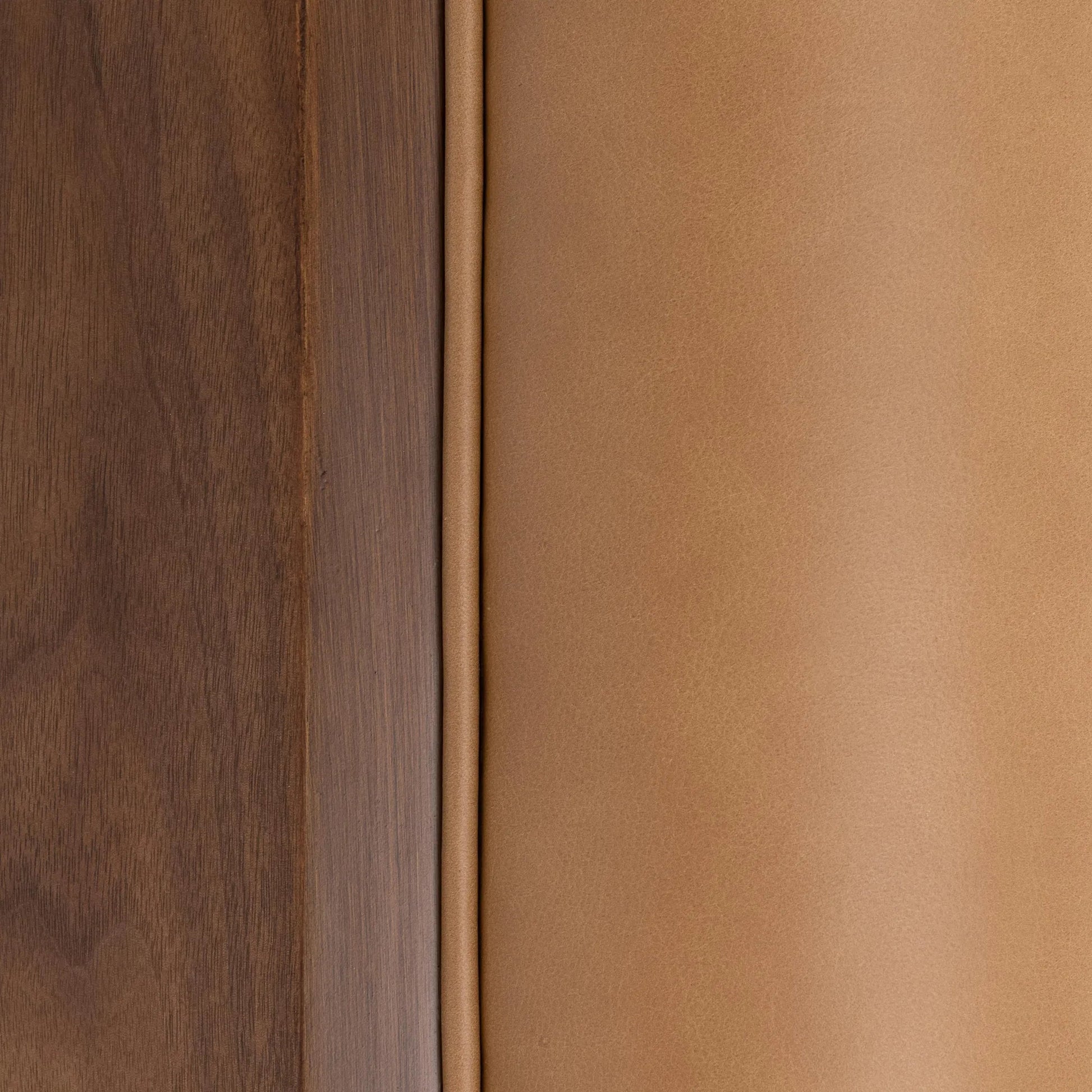 Myla Accent Chair by Classic Home in tan. Made from top grain leather, walnut veneer in a traditional style.