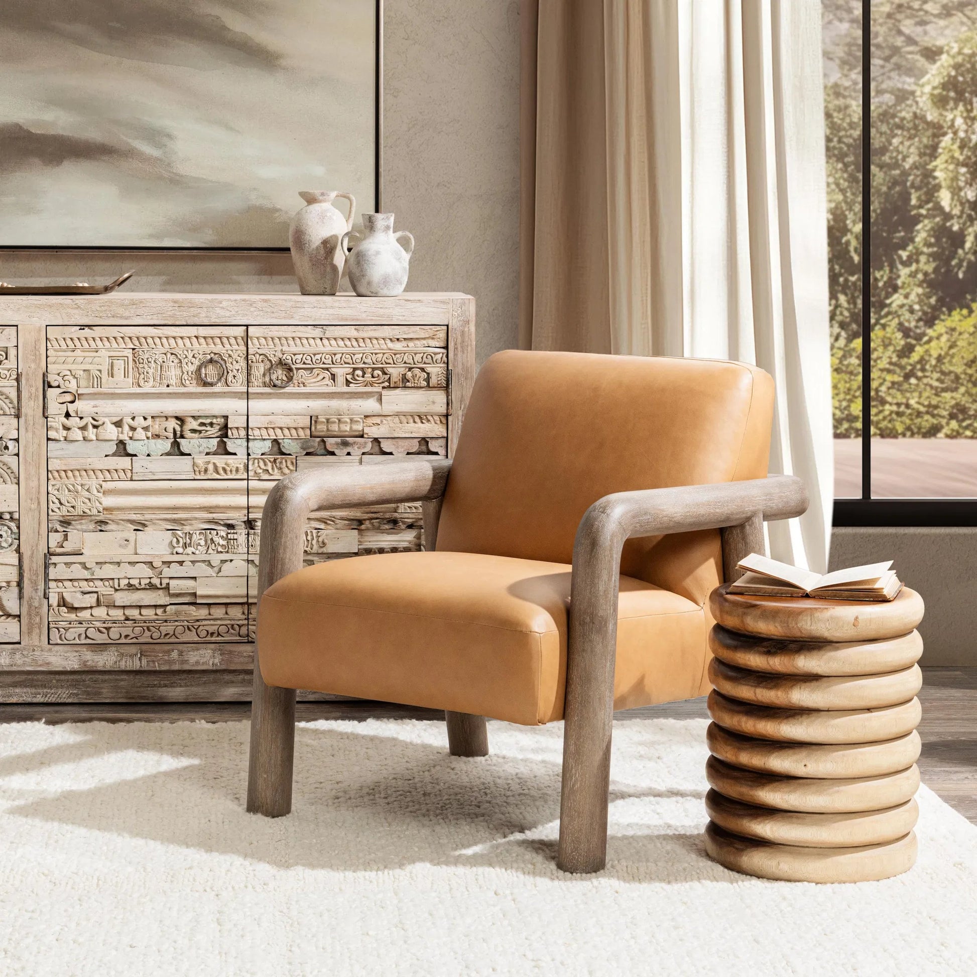 Reyna Upholstered Fabric Accent Chair by Classic Home. Made from unique in a modern style.