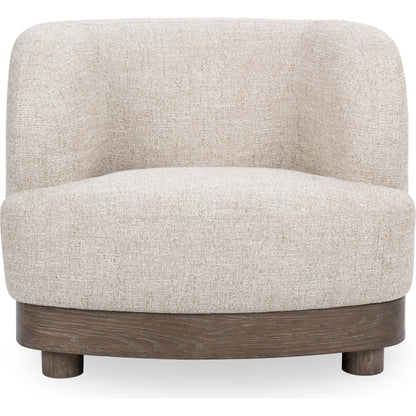 Meera Upholstered Fabric Accent Chair by Classic Home in latte. Made from 100% polyester, oak wood in a unique style.