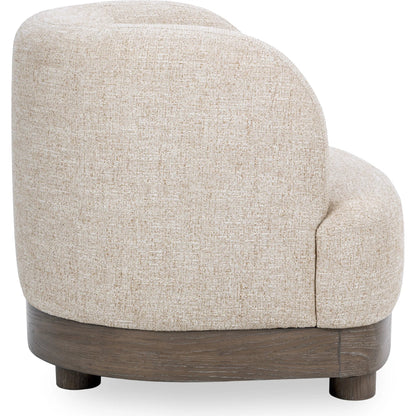 Meera Upholstered Fabric Accent Chair by Classic Home in latte. Made from 100% polyester, oak wood in a unique style.