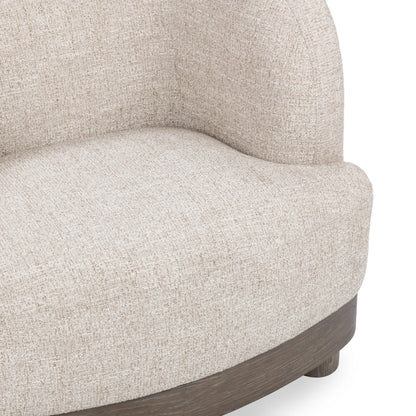 Meera Upholstered Fabric Accent Chair by Classic Home in latte. Made from 100% polyester, oak wood in a unique style.