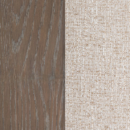 Meera Upholstered Fabric Accent Chair by Classic Home in latte. Made from 100% polyester, oak wood in a unique style.