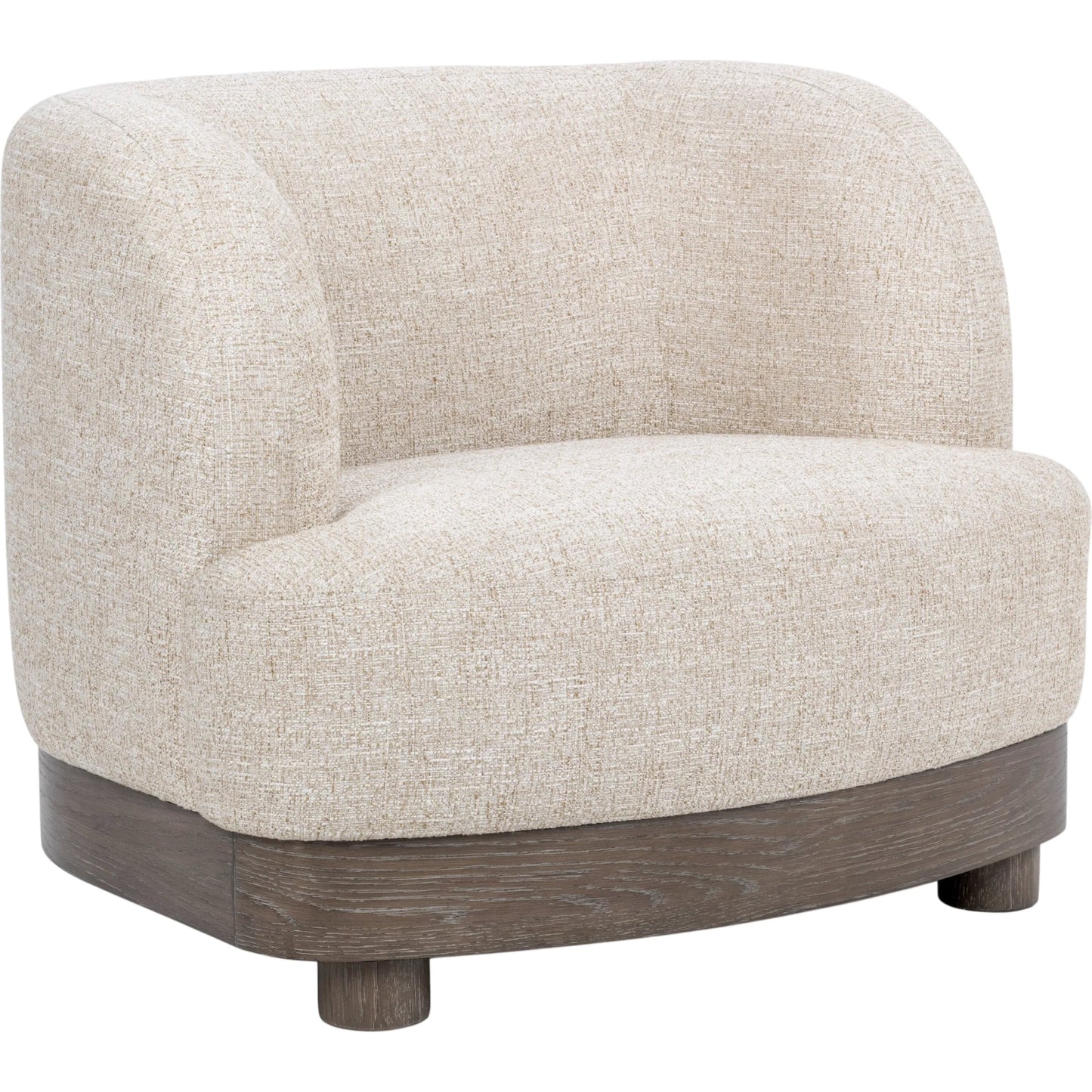 001 SI-2533232 | Primary Silo | Meera Upholstered Fabric Accent Chair by Classic Home in latte. Made from 100% polyester, oak wood in a unique style.