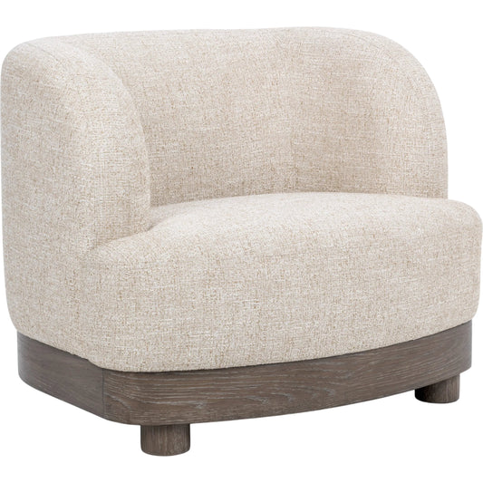 Meera Upholstered Fabric Accent Chair by Classic Home in latte. Made from 100% polyester, oak wood in a unique style.