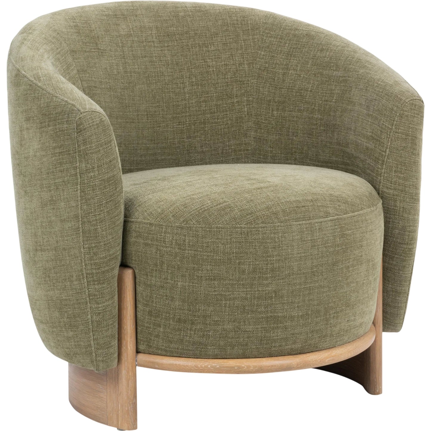 001 SI-2533234 | Primary Silo | Myra Upholstered Fabric Accent Chair by Classic Home in sage dust. Made from 100% polyester, oak wood in a unique style.