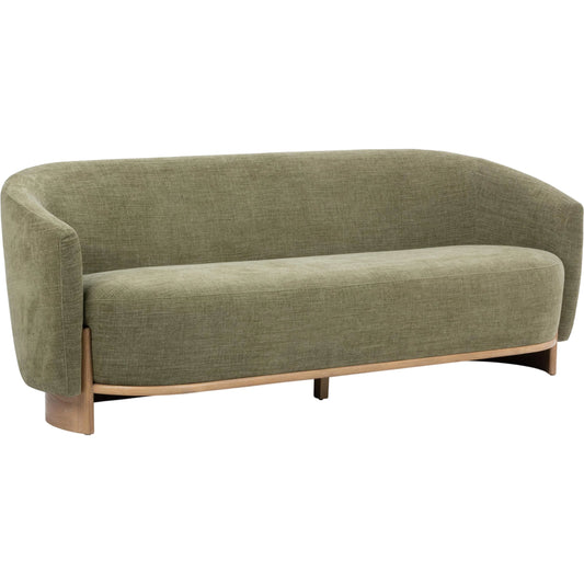 001 SI-2533235 | Primary Silo | Myra Upholstered Fabric Sofa by Classic Home in sage dust. Made from 100% polyester, oak wood in a unique style.