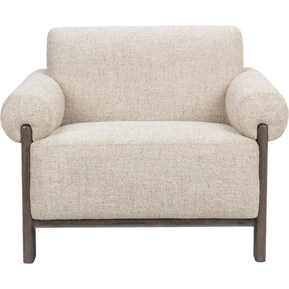 Malia Upholstered Fabric Accent Chair by Classic Home in latte. Made from 100% polyester, oak veneer in a unique style.