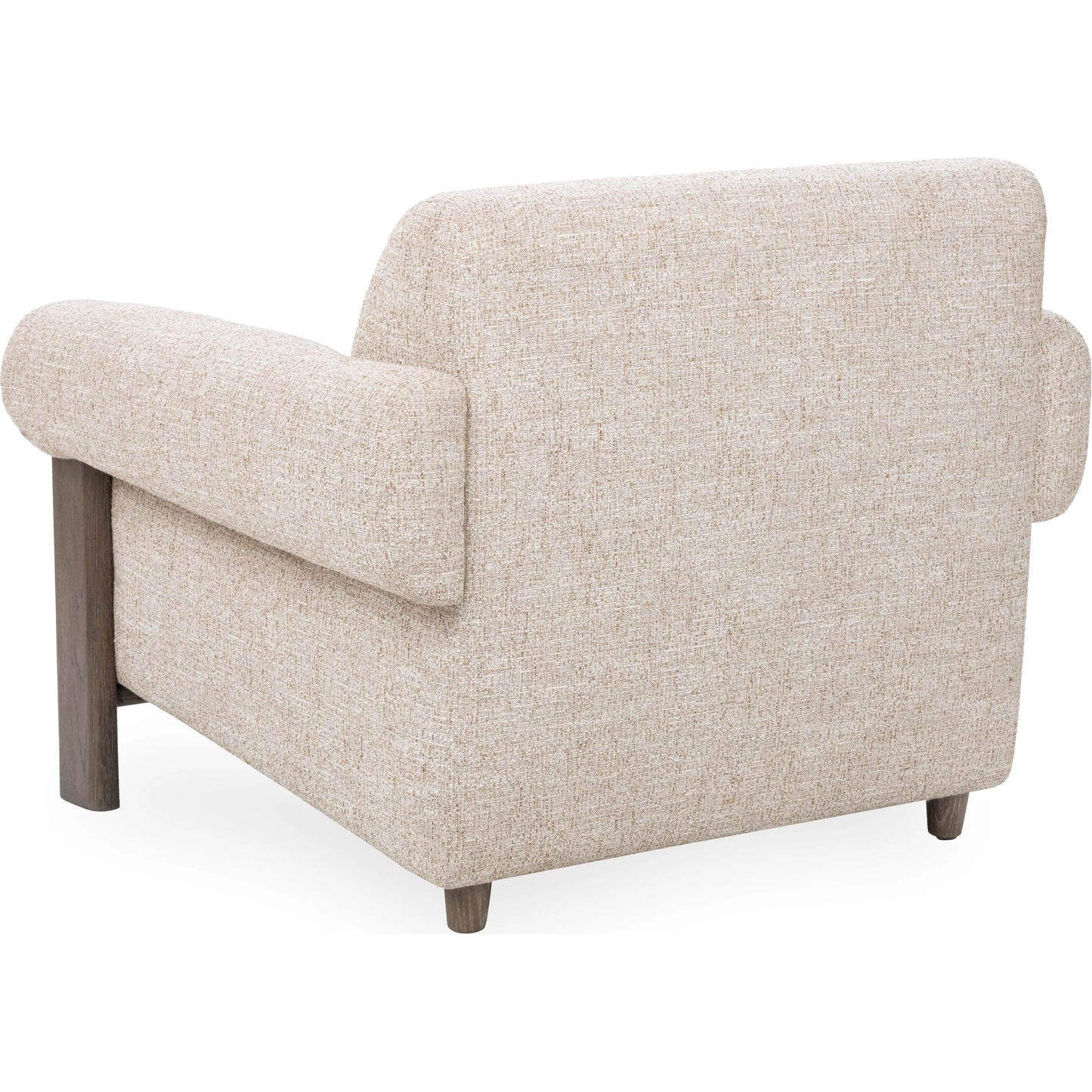 003 SI-2533236 | Additional Silo | Malia Upholstered Fabric Accent Chair by Classic Home in latte. Made from 100% polyester, oak veneer in a unique style.