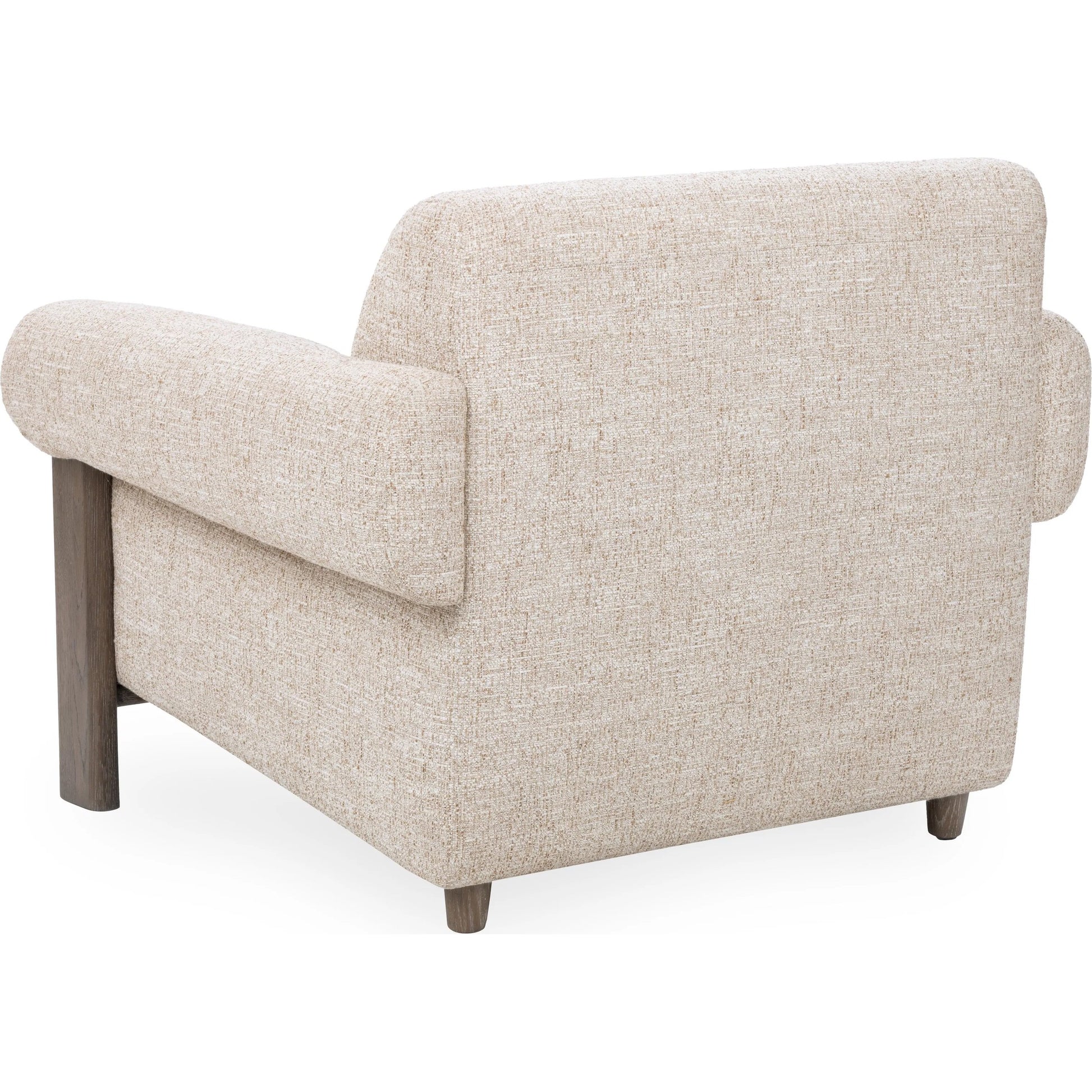 Malia Upholstered Fabric Accent Chair by Classic Home in latte. Made from 100% polyester, oak veneer in a unique style.
