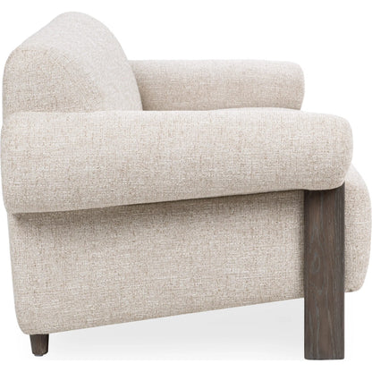 Malia Upholstered Fabric Sofa by Classic Home in latte. Made from 100% polyester, oak veneer in a unique style.