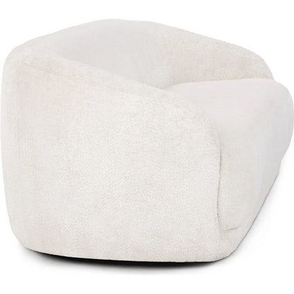 Argon Upholstered Fabric Sofa by Classic Home in ivory blush. Made from 100% polyester in a unique style.
