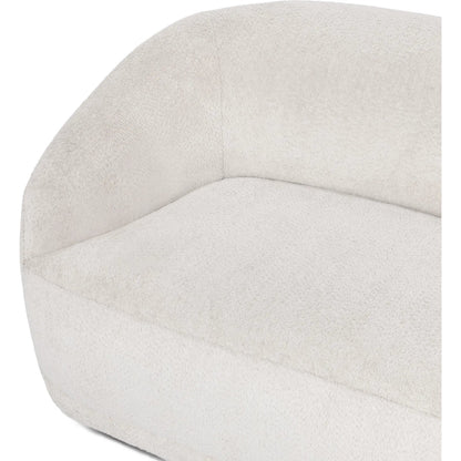 Argon Upholstered Fabric Sofa by Classic Home in ivory blush. Made from 100% polyester in a unique style.