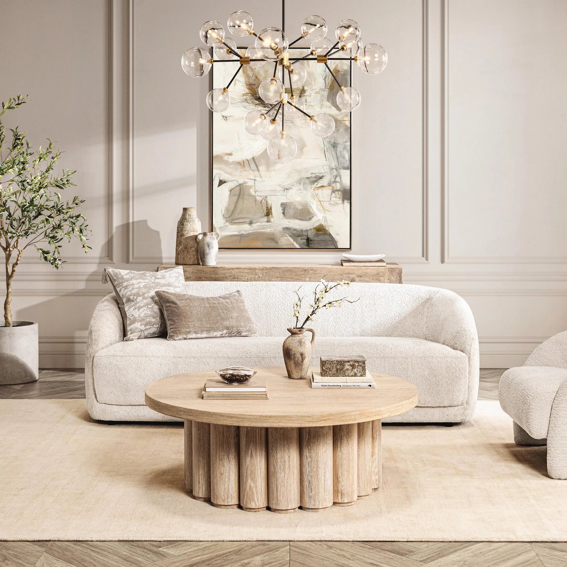 Argon Upholstered Fabric Sofa by Classic Home in ivory blush. Made from 100% polyester in a unique style.
